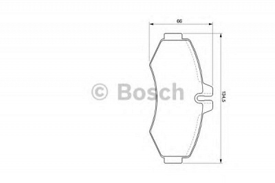 BOSCH 0986424476 -  Комплект тормозных колодок, дисковый тормоз