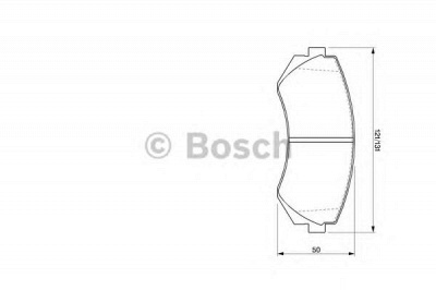 BOSCH 0986424489 -  Комплект тормозных колодок, дисковый тормоз
