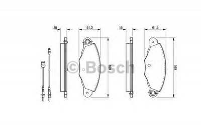 BOSCH 0986424511 -  Комплект тормозных колодок, дисковый тормоз
