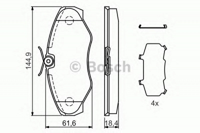 BOSCH 0986424531 -  Комплект тормозных колодок, дисковый тормоз
