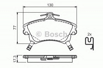 BOSCH 0986424541 -  Комплект тормозных колодок, дисковый тормоз