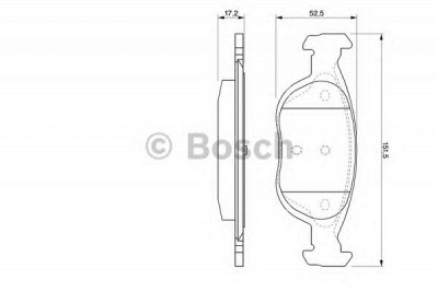 BOSCH 0986424544 -  Комплект тормозных колодок, дисковый тормоз