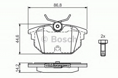 BOSCH 0986424545 -  Комплект тормозных колодок, дисковый тормоз