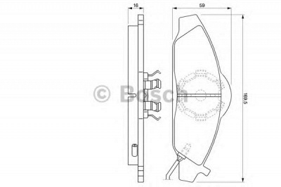 BOSCH 0986424551 -  Комплект тормозных колодок, дисковый тормоз