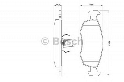 BOSCH 0986424554 -  Комплект тормозных колодок, дисковый тормоз