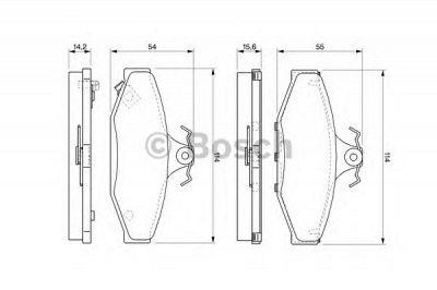 BOSCH 0986424561 -  Комплект тормозных колодок, дисковый тормоз