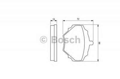 BOSCH 0986424563 -  Комплект тормозных колодок, дисковый тормоз