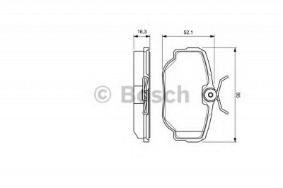 BOSCH 0986424564 -  Комплект тормозных колодок, дисковый тормоз