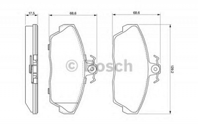 BOSCH 0986424566 -  Комплект тормозных колодок, дисковый тормоз