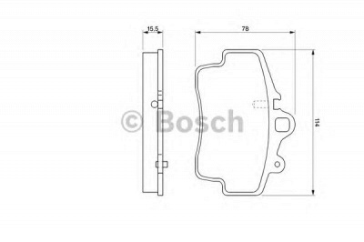 BOSCH 0986424570 -  Комплект тормозных колодок, дисковый тормоз
