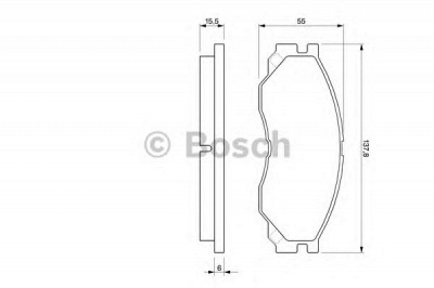 BOSCH 0986424572 -  Комплект тормозных колодок, дисковый тормоз