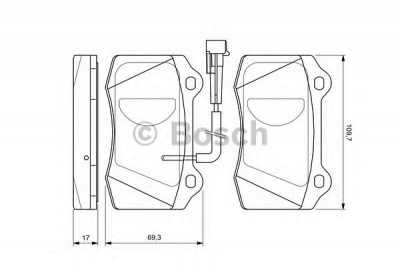 BOSCH 0986424579 -  Комплект тормозных колодок, дисковый тормоз