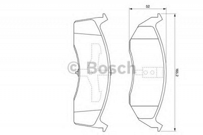 BOSCH 0986424587 -  Комплект тормозных колодок, дисковый тормоз