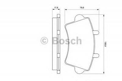 BOSCH 0986424614 -  Комплект тормозных колодок, дисковый тормоз
