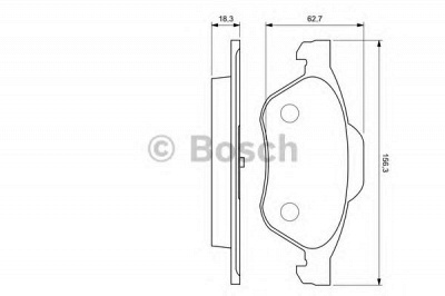 BOSCH 0986424619 -  Комплект тормозных колодок, дисковый тормоз