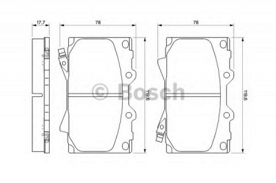 BOSCH 0986424640 -  Комплект тормозных колодок, дисковый тормоз