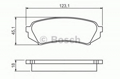 BOSCH 0986424641 -  Комплект тормозных колодок, дисковый тормоз