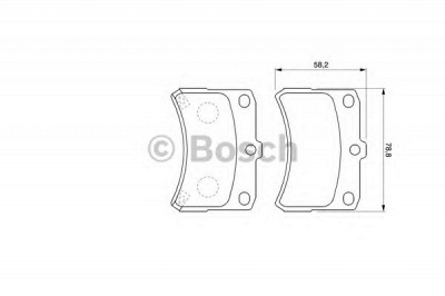BOSCH 0986424643 -  Комплект тормозных колодок, дисковый тормоз