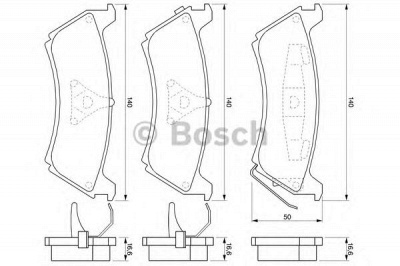BOSCH 0986424648 -  Комплект тормозных колодок, дисковый тормоз