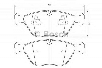 BOSCH 0986424649 -  Комплект тормозных колодок, дисковый тормоз