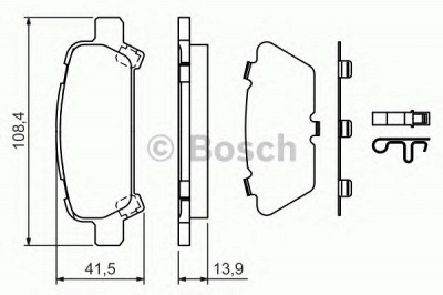 BOSCH 0986424650 -  Комплект тормозных колодок, дисковый тормоз
