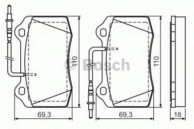 BOSCH 0986424658 -  Комплект тормозных колодок, дисковый тормоз