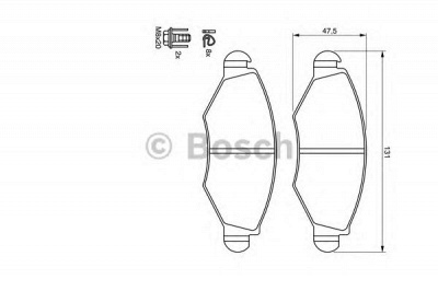 BOSCH 0986424660 -  Комплект тормозных колодок, дисковый тормоз