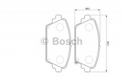 BOSCH 0986424663 -  Комплект тормозных колодок, дисковый тормоз