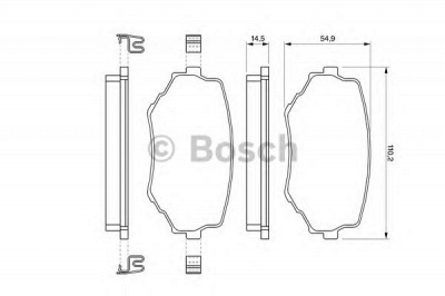 BOSCH 0986424669 -  Комплект тормозных колодок, дисковый тормоз