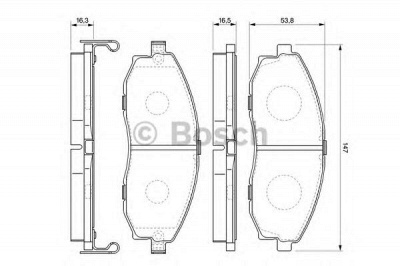 BOSCH 0986424670 -  Комплект тормозных колодок, дисковый тормоз