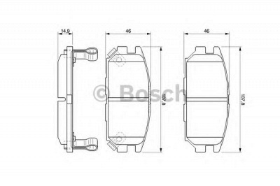 BOSCH 0986424686 -  Комплект тормозных колодок, дисковый тормоз