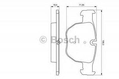 BOSCH 0986424687 -  Комплект тормозных колодок, дисковый тормоз