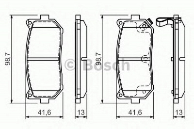 BOSCH 0986424693 -  Комплект тормозных колодок, дисковый тормоз