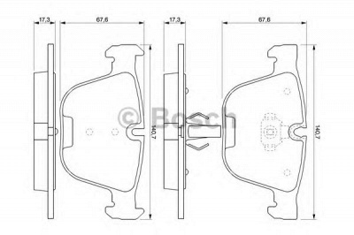 BOSCH 0986424698 -  Комплект тормозных колодок, дисковый тормоз