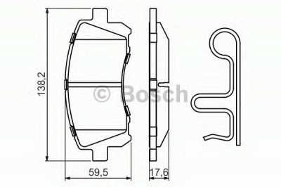 BOSCH 0986424700 -  Комплект тормозных колодок, дисковый тормоз