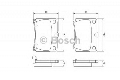 BOSCH 0986424711 -  Комплект тормозных колодок, дисковый тормоз