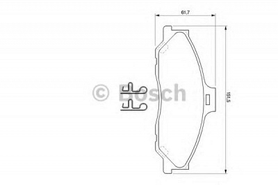 BOSCH 0986424720 -  Комплект тормозных колодок, дисковый тормоз