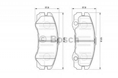 BOSCH 0986424760 -  Комплект тормозных колодок, дисковый тормоз