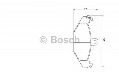 BOSCH 0986424763 -  Комплект тормозных колодок, дисковый тормоз
