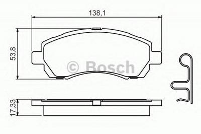 BOSCH 0986424770 -  Комплект тормозных колодок, дисковый тормоз