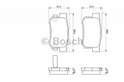 BOSCH 0986424771 -  Комплект тормозных колодок, дисковый тормоз