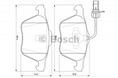 BOSCH 0986424777 -  Комплект тормозных колодок, дисковый тормоз