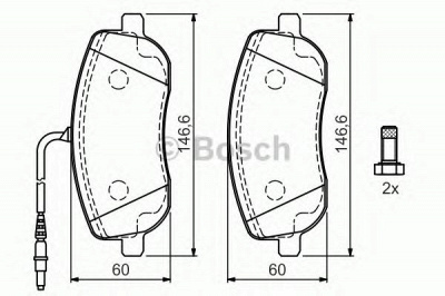 BOSCH 0986424789 -  Комплект тормозных колодок, дисковый тормоз