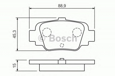 BOSCH 0986424800 -  Комплект тормозных колодок, дисковый тормоз