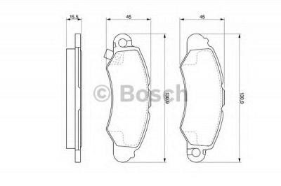 BOSCH 0986424804 -  Комплект тормозных колодок, дисковый тормоз