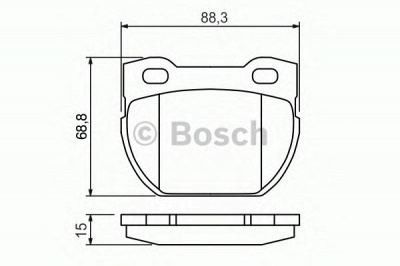 BOSCH 0986424827 -  Комплект тормозных колодок, дисковый тормоз