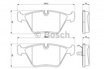 BOSCH 0986424828 -  Комплект тормозных колодок, дисковый тормоз