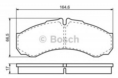 BOSCH 0986424833 -  Комплект тормозных колодок, дисковый тормоз