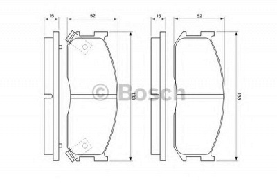 BOSCH 0986460020 -  Комплект тормозных колодок, дисковый тормоз