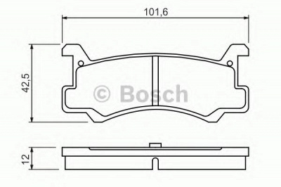 BOSCH 0986460080 -  Комплект тормозных колодок, дисковый тормоз